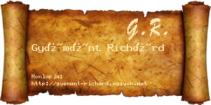 Gyémánt Richárd névjegykártya