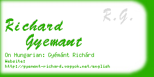 richard gyemant business card