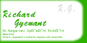 richard gyemant business card